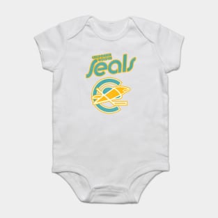 Retro Defunct California Golden Seals Ice Hockey Baby Bodysuit